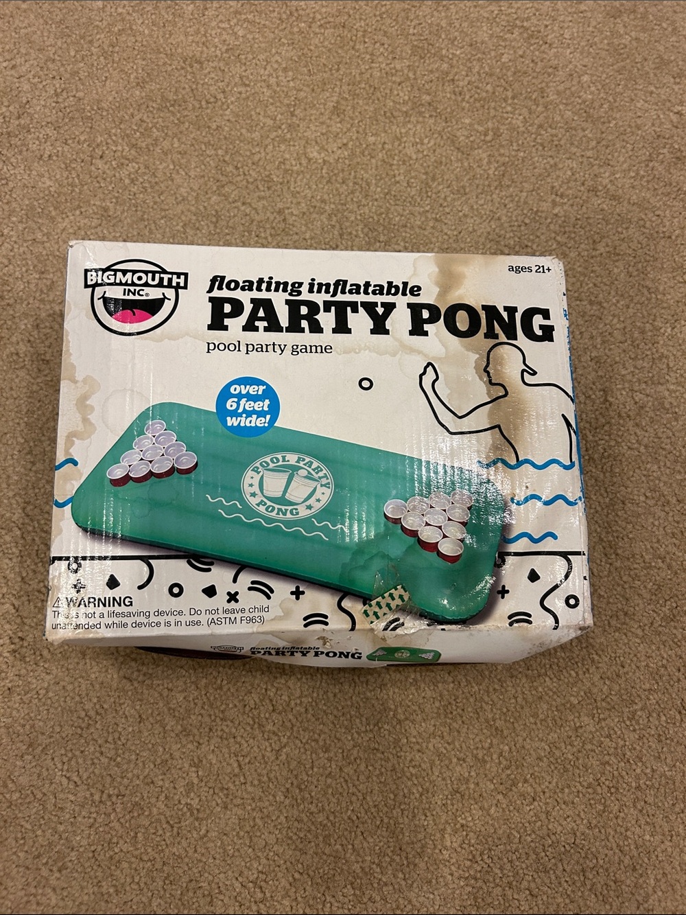 Big mouth inflatable party pong pool party game